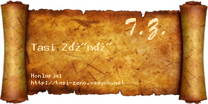 Tasi Zénó névjegykártya